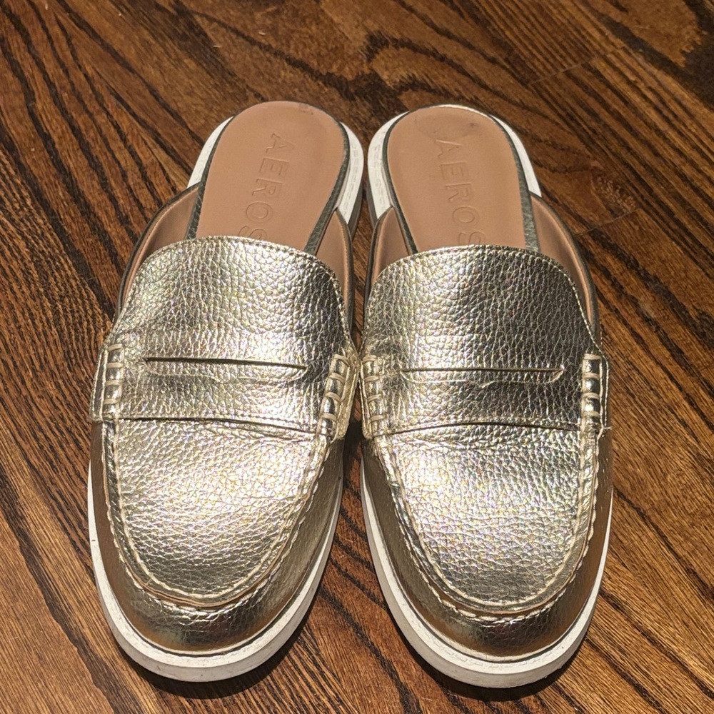 AEROSOLES Women's gold Mules